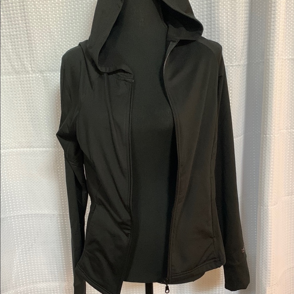 Bebe Sport womens size small zip up Black‎ athletic jacket hoodie  NWT